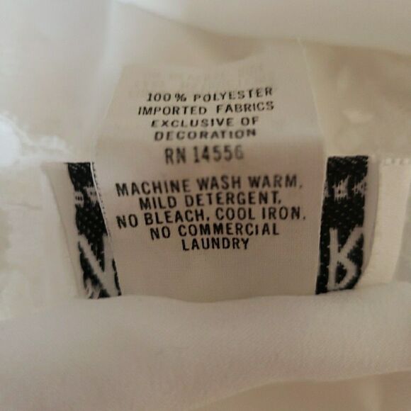 Vintage Miss Dior White Satin Lingerie Slip Dress Lace Bridal 80s 90s Size L - Picture 9 of 11